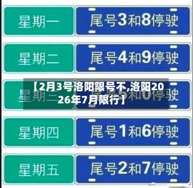 【2月3号洛阳限号不,洛阳2026年7月限行】-第2张图片
