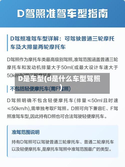 D是车型(d是什么车型驾照)-第3张图片