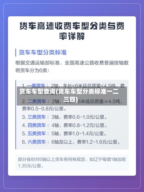 货车车型查询(货车车型分类标准一二三四)-第3张图片