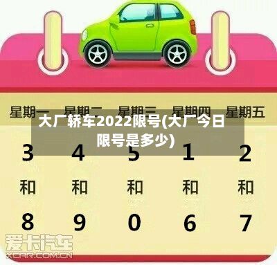 大厂轿车2022限号(大厂今日限号是多少)-第2张图片