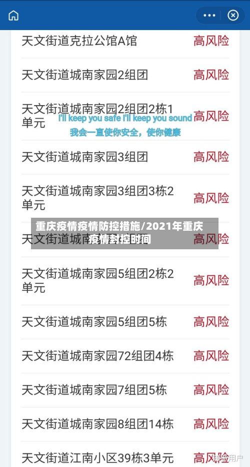 重庆疫情疫情防控措施/2021年重庆疫情封控时间
