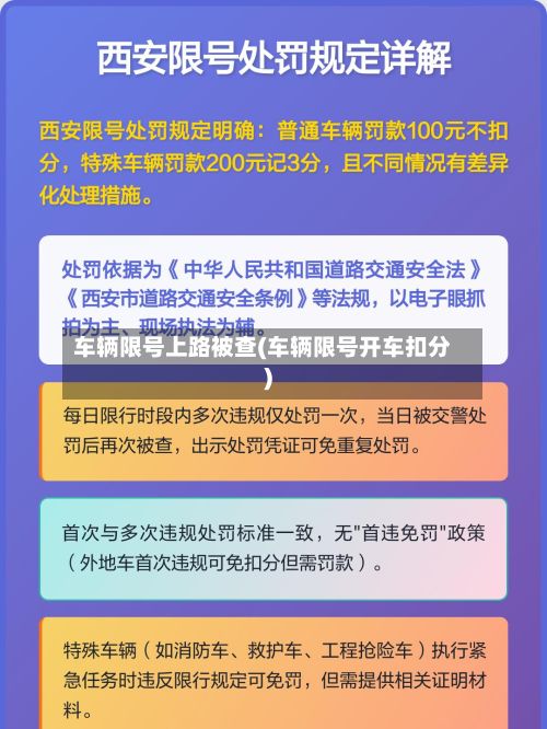 车辆限号上路被查(车辆限号开车扣分)