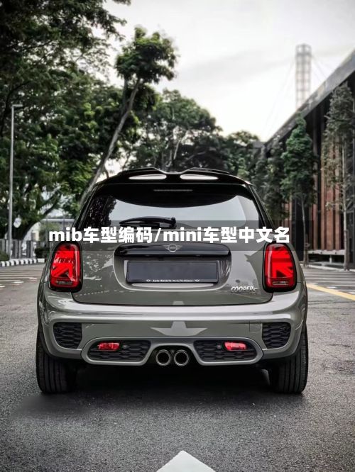 mib车型编码/mini车型中文名-第2张图片