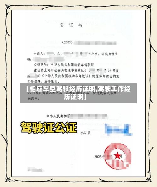 【相应车型驾驶经历证明,驾驶工作经历证明】-第3张图片