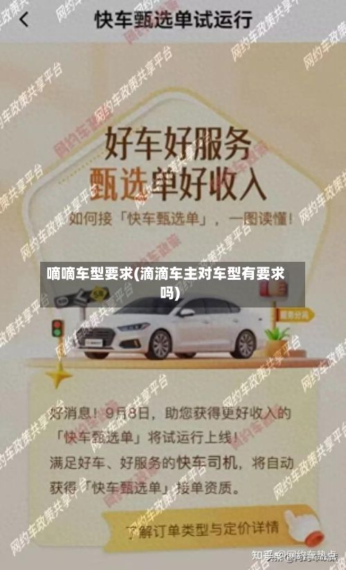 嘀嘀车型要求(滴滴车主对车型有要求吗)