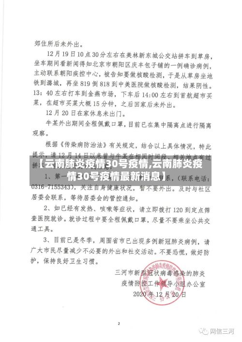 【云南肺炎疫情30号疫情,云南肺炎疫情30号疫情最新消息】-第2张图片