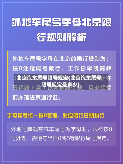 北京汽车尾号限号规定(北京汽车尾号限号规定是多少)-第3张图片