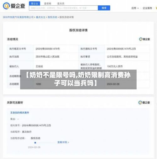 【奶奶不是限号吗,奶奶限制高消费孙子可以当兵吗】-第2张图片