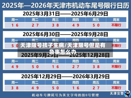 天津限号孩子生病/天津限号但是有急事怎么办-第2张图片