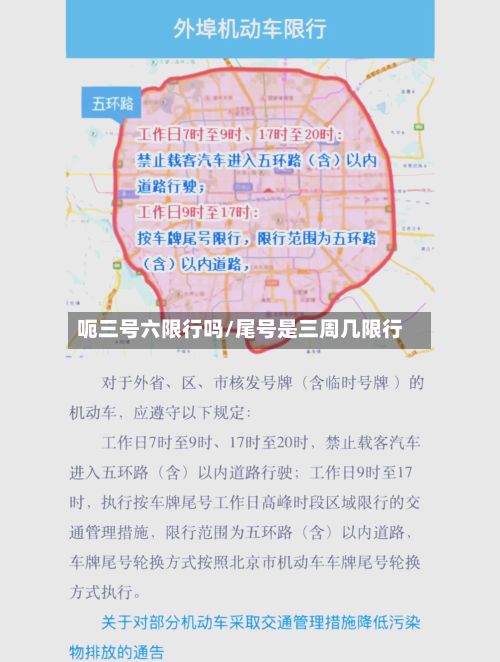 呃三号六限行吗/尾号是三周几限行
