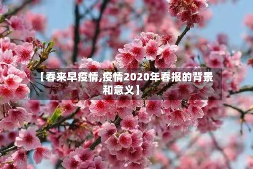 【春来早疫情,疫情2020年春报的背景和意义】-第2张图片