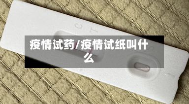 疫情试药/疫情试纸叫什么