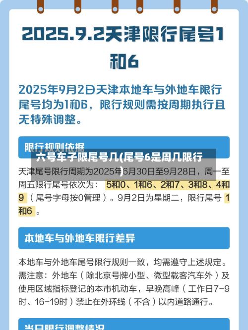 六号车子限尾号几(尾号6是周几限行)