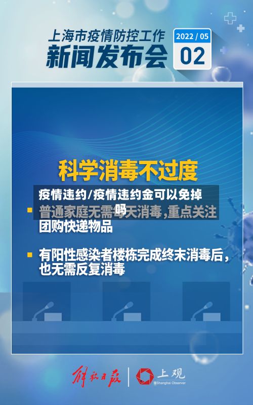 疫情违约/疫情违约金可以免掉吗