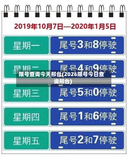限号查询今天邢台(2026限号今日查询邢台)