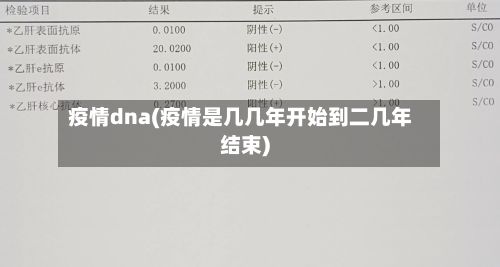 疫情dna(疫情是几几年开始到二几年结束)